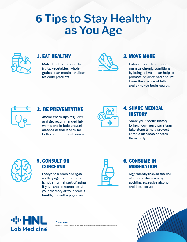 Download Infographic 6 Tips to Stay Healthy as You Age